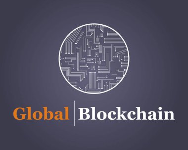 Blok zinciri Tema arka plan stili