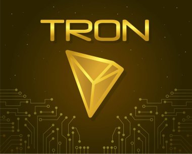Tron blockchain tasarım arka plan koleksiyonu