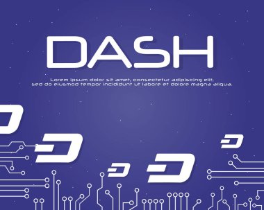 Arka plan dash blockchain tarzı koleksiyonu