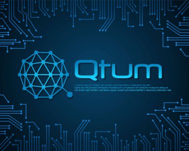 Qtum bitcoin arka plan stili koleksiyonu