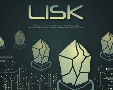 Lisk blockchain tasarım arka plan stili