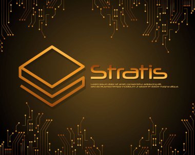 Stratis blockchain tarzı arka plan tasarımı