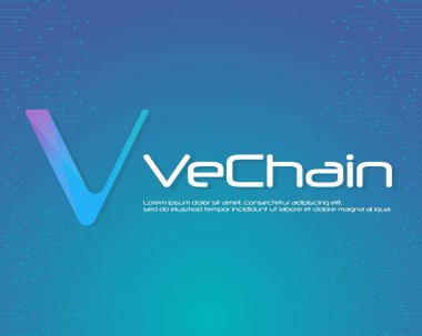 Arka plan blockchain tarzı Vechain koleksiyonu