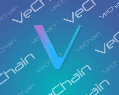 Arka plan blockchain tarzı Vechain koleksiyonu