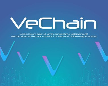 Arka plan blockchain tarzı Vechain koleksiyonu