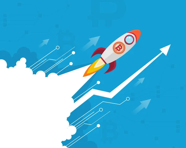 Roket ile blok zinciri arka plan