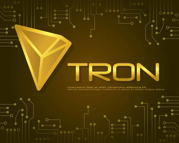 Tron blockchain tasarım arka plan koleksiyonu