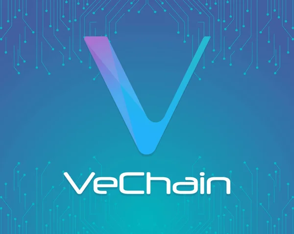 Arka plan blockchain tarzı Vechain koleksiyonu