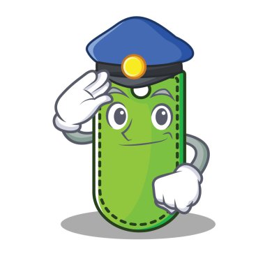 Polis fiyat etiketi karakter karikatür