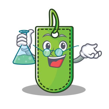 Profesör fiyat etiketi karakter karikatür