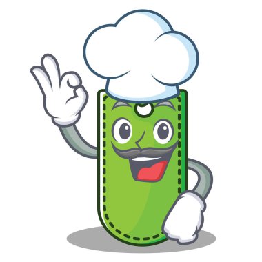 Şef fiyat etiketi karakter karikatür