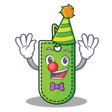 Palyaço fiyat etiketi maskot çizgi film