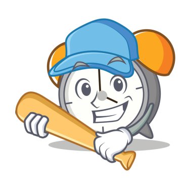 İskambil beyzbol çalar saat karakter karikatür