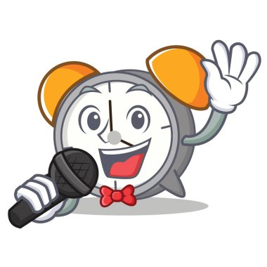 Şarkı çalar saat maskot çizgi film