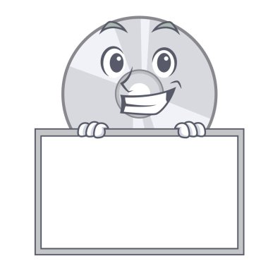 Kurulu ile Cd karakter karikatür tarzı sırıtarak