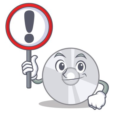 Cd karakter karikatür tarzı işaretiyle