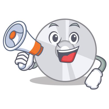 Megafon Cd karakter karikatür tarzı ile