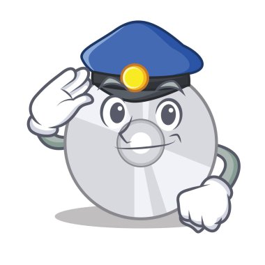 Polis Cd karakter karikatür tarzı