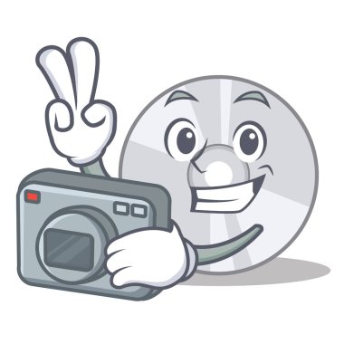 Fotoğrafçı Cd maskot karikatür tarzı