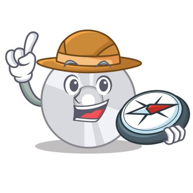 Explorer Cd maskot karikatür tarzı