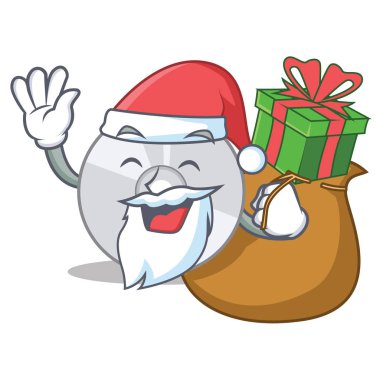 Noel Baba hediye Cd maskot karikatür tarzı ile