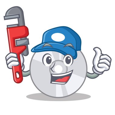 Tesisatçı Cd maskot karikatür tarzı