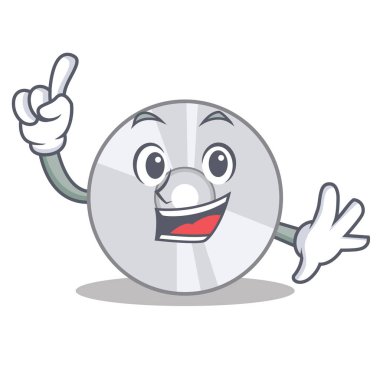 Parmak Cd maskot karikatür tarzı