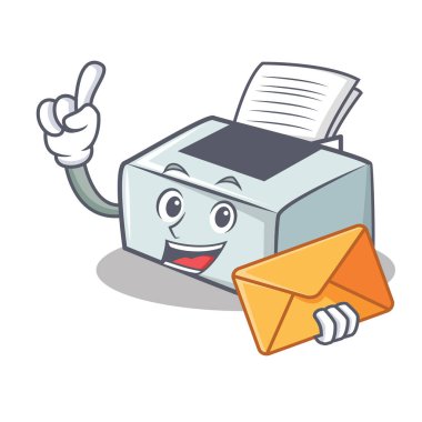 Zarf yazıcı karakter karikatür tarzı ile