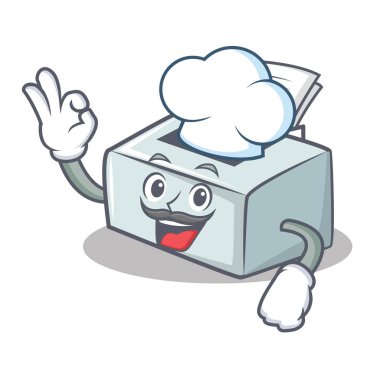 Şef yazıcı karakter karikatür tarzı