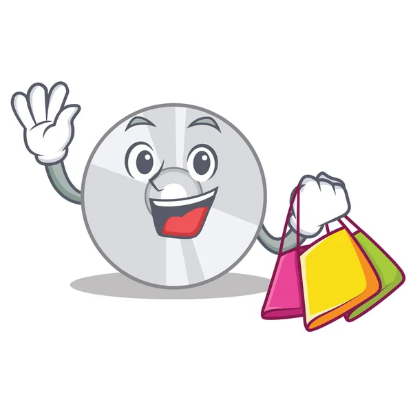 Shopping CD personaggio stile cartone animato — Vettoriale Stock