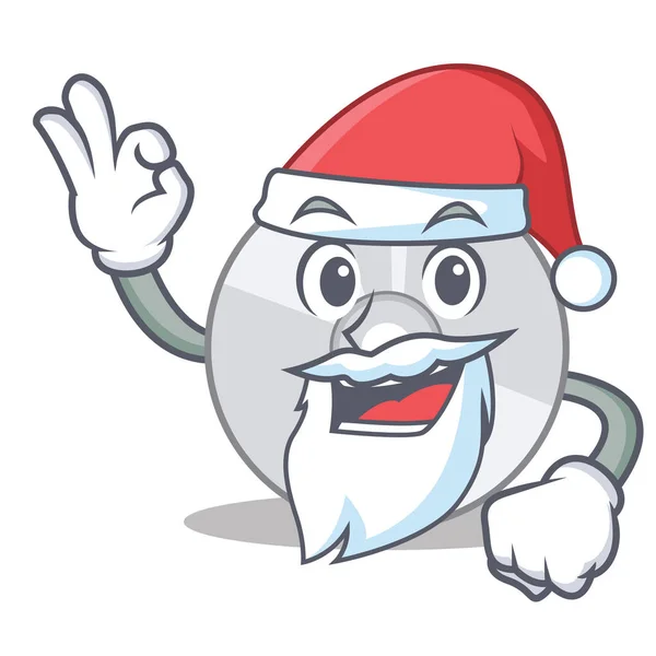Santa CD mascota estilo de dibujos animados — Vector de stock
