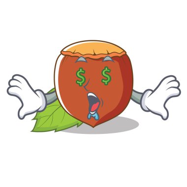 Para göz fındık maskot karikatür tarzı