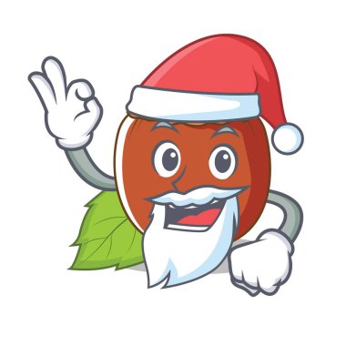 Santa fındık maskot karikatür tarzı