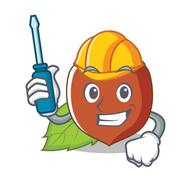 Otomotiv fındık maskot karikatür tarzı