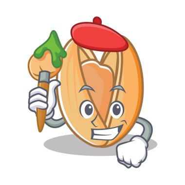 Sanatçı Antep fıstığı karakter karikatür