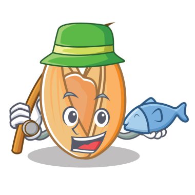 Balık tutma Antep fıstığı maskot çizgi film