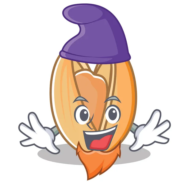 Kartun karakter kacang Elf pistachio - Stok Vektor