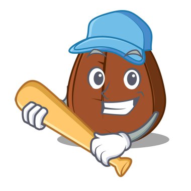 İskambil beyzbol kahve çekirdeği karakter karikatür