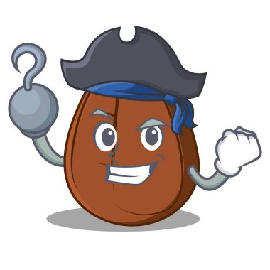 Korsan kahve çekirdeği karakter karikatür