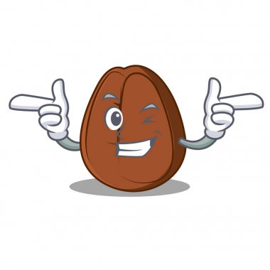 Wink kahve çekirdeği karakter karikatür