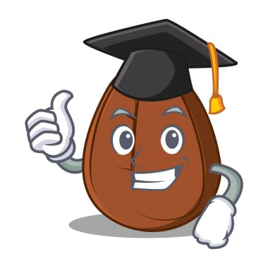 Mezuniyet kahve çekirdeği karakter karikatür