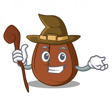 Cadı kahve çekirdeği maskot çizgi film