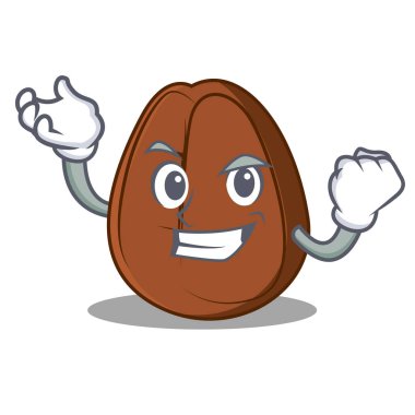 Başarılı kahve çekirdeği karakter karikatür