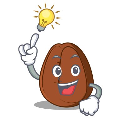 Bir fikir kahve çekirdeği maskot çizgi film var