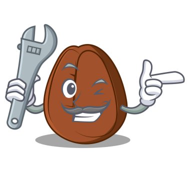 Mekanik kahve çekirdeği maskot çizgi film