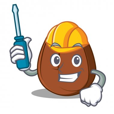 Otomotiv kahve çekirdeği maskot çizgi film