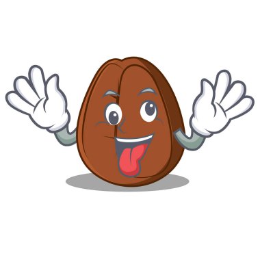 Deli kahve çekirdeği maskot çizgi film