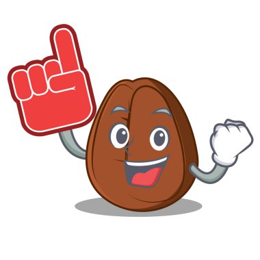 Köpük parmak kahve çekirdeği maskot çizgi film