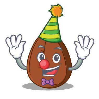 Palyaço kahve çekirdeği maskot çizgi film