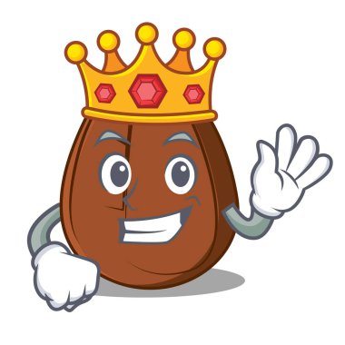 Kral kahve çekirdeği maskot çizgi film